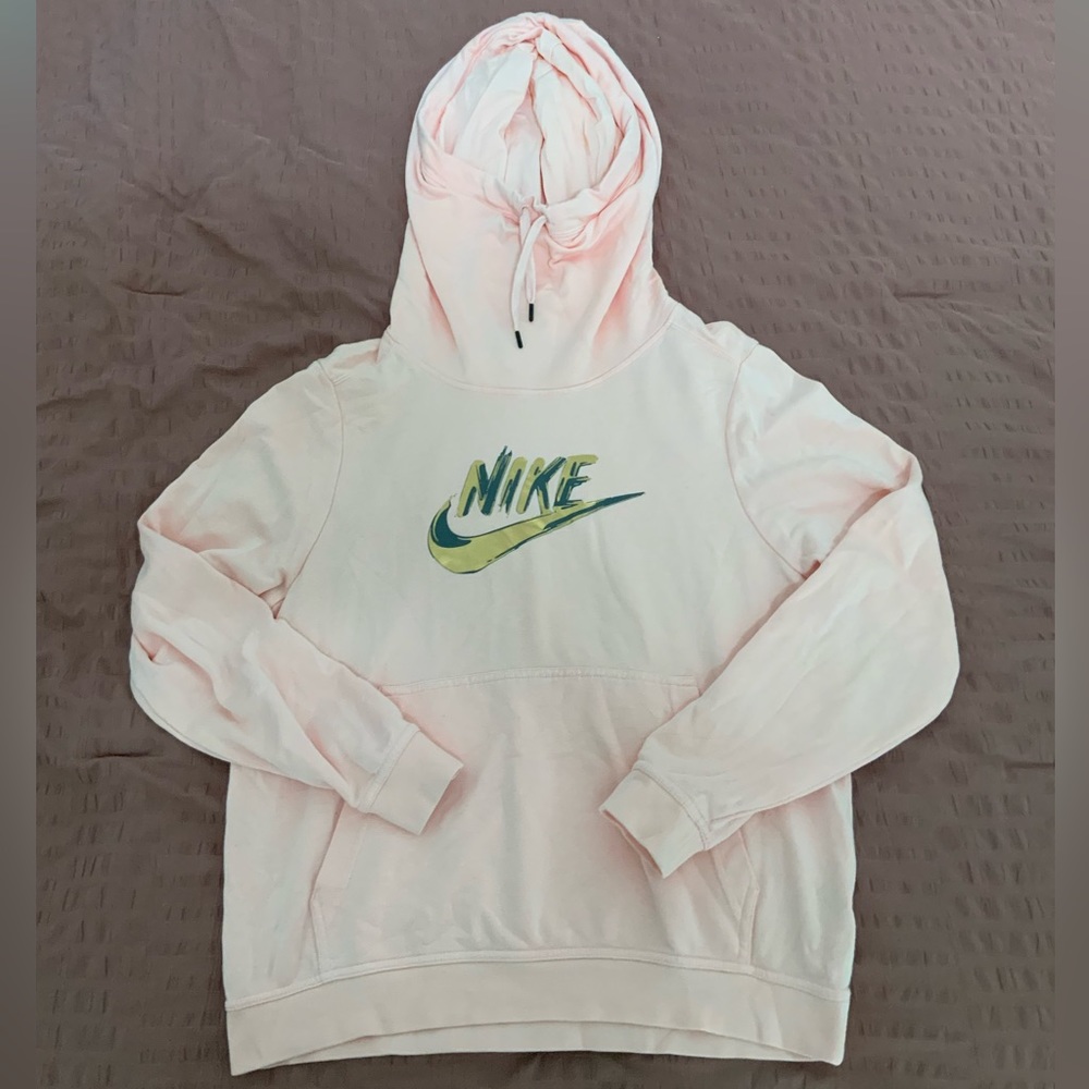 Nike Pink Funnel-Neck Hoodie